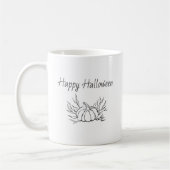 Rustieke Herfst Halloween Pompoen Schattigee Typog Koffiemok (Links)