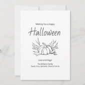 Rustieke Herfst Happy Halloween Eenvoudige Pompoen Feestdagenkaart (Voorkant)