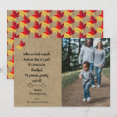 Rustieke Herfst Happy Thanksgiving Photo Quote Kaa Feestdagenkaart (Voorkant / Achterkant)