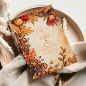 Rustieke Herfst Harvest Wedding Kaart