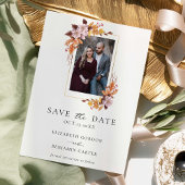 Rustieke Herfst Herfst Bloemen Foto Save the Date