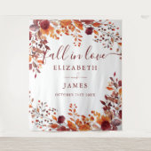 Rustieke Herfst Herfst Bloemen Fotocabine Achtergr Wandkleed (Voorkant)