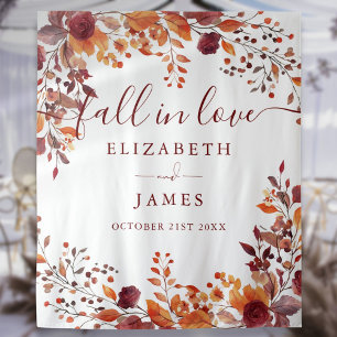 Rustieke Herfst Herfst Bloemen Fotocabine Achtergr Wandkleed