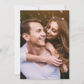 Rustieke Herfst Herfst Bloemen Hart Foto Huwelijk Kaart (Achterkant)