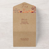 Rustieke Herfst Herfst Bloemen Herfst In Love Wedd All In One Uitnodiging (Buitenkant)