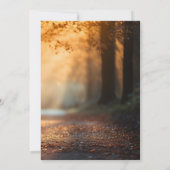 Rustieke herfst herfst boomverlichting bruiloft kaart (Achterkant)