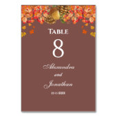 Rustieke herfst herfst bruiloft kaart (Voorkant)