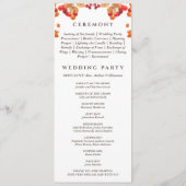 Rustieke herfst herfst bruiloft programma programmakaart (Achterkant)