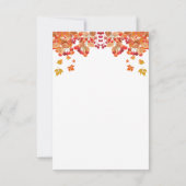 Rustieke herfst herfst bruiloft RSVP-kaart RSVP Kaartje (Achterkant)