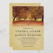 Rustieke Herfst herfst bruiloft uitnodiging (Voorkant / Achterkant)