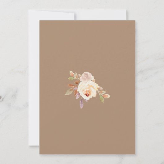 Rustieke Herfst Herfst Floral Vrijgezellenfeest Kaart (Achterkant)