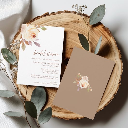 Rustieke Herfst Herfst Floral Vrijgezellenfeest Kaart