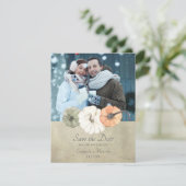 Rustieke Herfst Herfst Foto Bruiloft Save the Date Kaart (Staand voorkant)