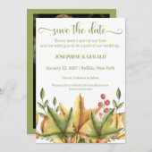 Rustieke Herfst herfst gebladerte bruiloft Save th Kaart (Voorkant / Achterkant)