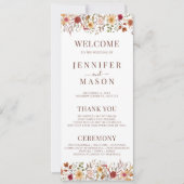 Rustieke Herfst herfst gedroogde bloemen bruiloft  (Voorkant)