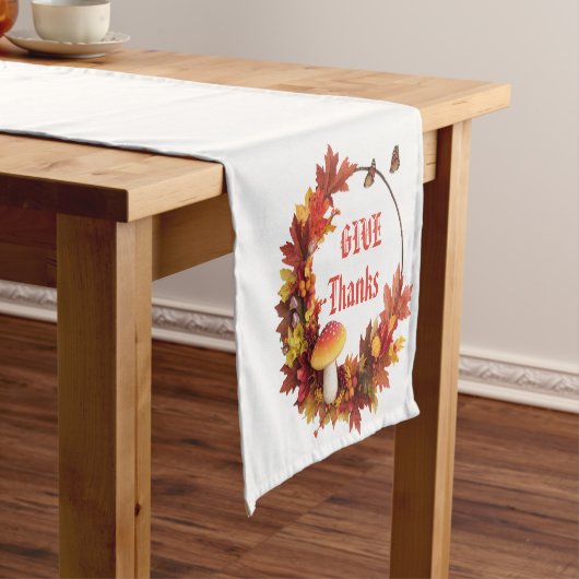 Rustieke herfst Herfst geven Bedankt Korte Tafelloper (Voorbeeld)