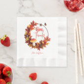 Rustieke herfst Herfst geven Bedankt Servet (Insitu)