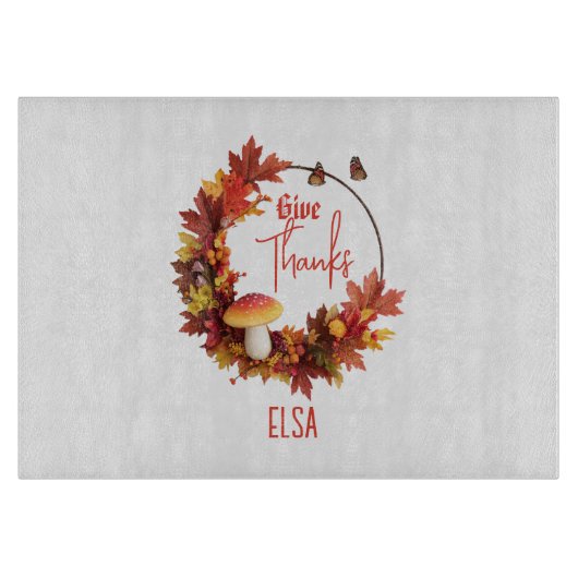 Rustieke herfst Herfst geven Bedankt Snijplank (Voorkant)