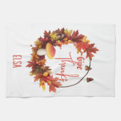 Rustieke herfst Herfst geven Bedankt Theedoek (Horizontaal)