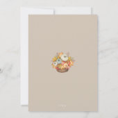 Rustieke Herfst Herfst Harvest Basket Neutral Wedd Kaart (Achterkant)