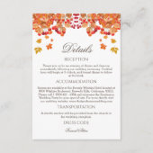 Rustieke herfst herfst herfst bruiloft details informatiekaartje (Voorkant)