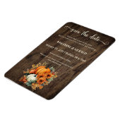 Rustieke Herfst Herfst Hout Bruiloft Save the Date Magneet (Linkerzijde)