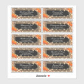 Rustieke herfst Herfst Naam en adres Huwelijksetik Sticker (Vel)