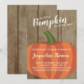 Rustieke herfst Herfst pompoen Baby shower Kaart (Voorkant / Achterkant)