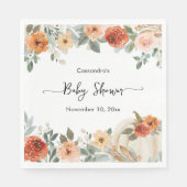 Rustieke herfst Herfst pompoen Baby shower Servet (Voorkant)