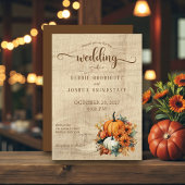 Rustieke Herfst herfst pompoen bruiloft uitnodigin Kaart