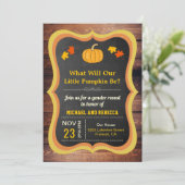  rustieke Herfst herfst pompoen Geslacht onthullen Kaart (Staand voorkant)