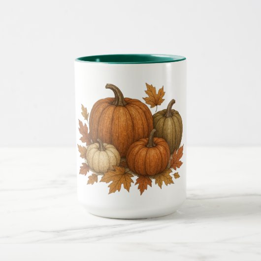 Rustieke Herfst/Herfst pompoenen & bladeren Mok (Midden)