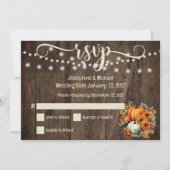 Rustieke Herfst herfst pompoenen bruiloft RSVP Kaa Bedankkaart (Voorkant)