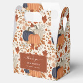 Rustieke Herfst Herfst Pompoenen Wildflowers Blade Bedankdoosjes (Geopend)