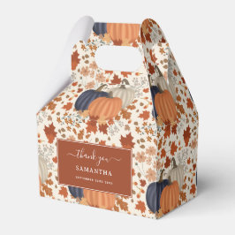 Rustieke Herfst Herfst Pompoenen Wildflowers Blade Bedankdoosjes