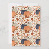 Rustieke Herfst Herfst Pompoenen Wildflowers Blade Bedankkaart (Achterkant)