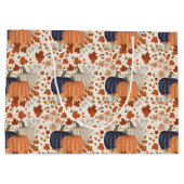 Rustieke Herfst Herfst Pompoenen Wildflowers Blade Groot Cadeauzakje (Achterkant)