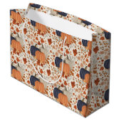 Rustieke Herfst Herfst Pompoenen Wildflowers Blade Groot Cadeauzakje (Achterkant Gekanteld)