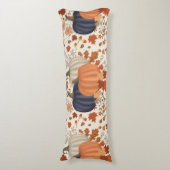 Rustieke Herfst Herfst Pompoenen Wildflowers Blade Lichaamskussen (Voorkant Verticaal)