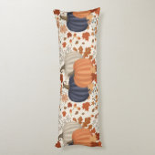 Rustieke Herfst Herfst Pompoenen Wildflowers Blade Lichaamskussen (Achterkant (Verticaal))