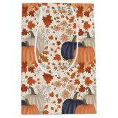 Rustieke Herfst Herfst Pompoenen Wildflowers Blade Medium Cadeauzakje (Voorkant)