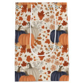 Rustieke Herfst Herfst Pompoenen Wildflowers Blade Medium Cadeauzakje (Achterkant)