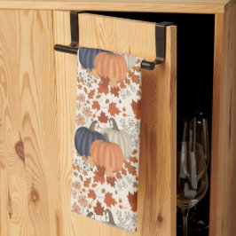 Rustieke Herfst Herfst Pompoenen Wildflowers Blade Theedoek