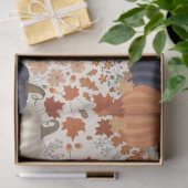 Rustieke Herfst Herfst Pompoenen Wildflowers Blade Tissuepapier (Geschenk)