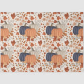 Rustieke Herfst Herfst Pompoenen Wildflowers Blade Tissuepapier (Voorkant)