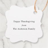 Rustieke Herfst Herfst Thanksgiving Vakantie Gift Bedankjes Labels (Achterkant)