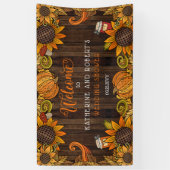 rustieke Herfst | Herfst Trouwdouche Welkom Banner (Verticaal)