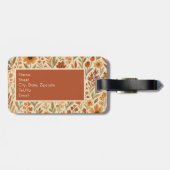 Rustieke Herfst herfst Vibes & Floral Monogram Bagagelabel (Achterkant horizontaal)