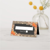 Rustieke Herfst Herfst Wood Barn Wedding Plaatskaartje (Voorkant)