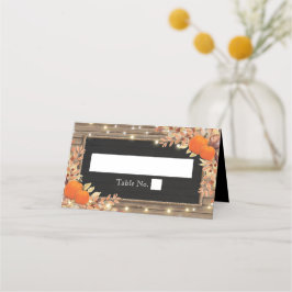 Rustieke Herfst Herfst Wood Barn Wedding Plaatskaartje